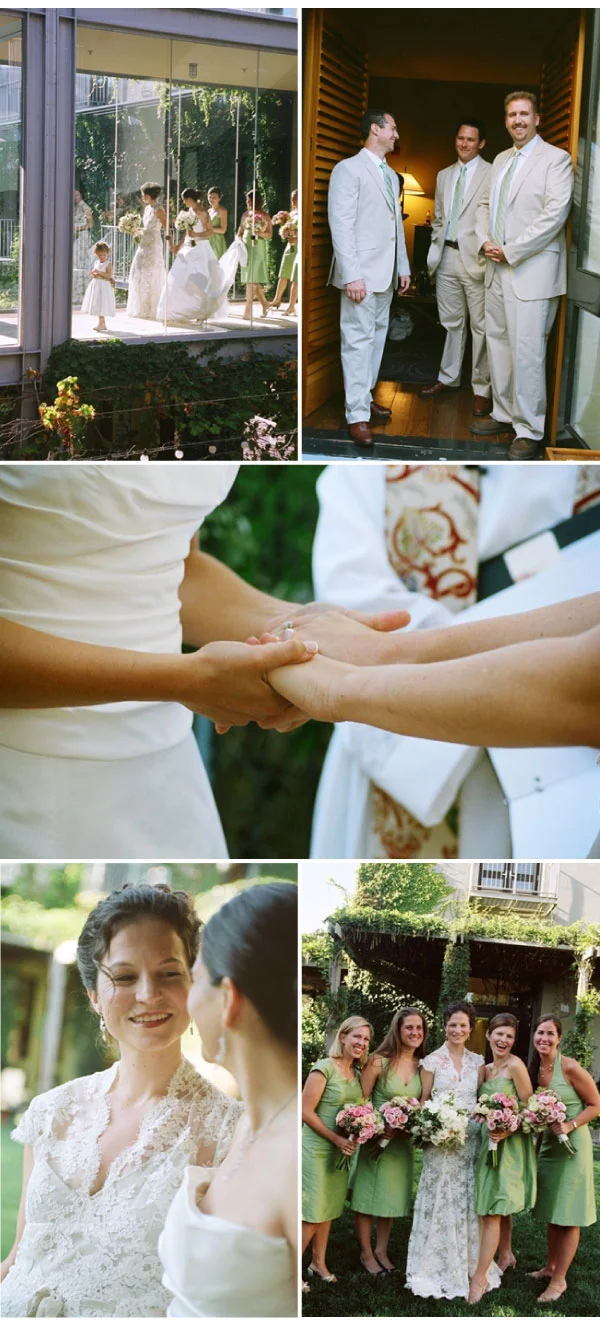 sylvie-gil-film-photography-wedding-style-me-pretty-same-sex-wedding-flowers-lace-dress-ceremony