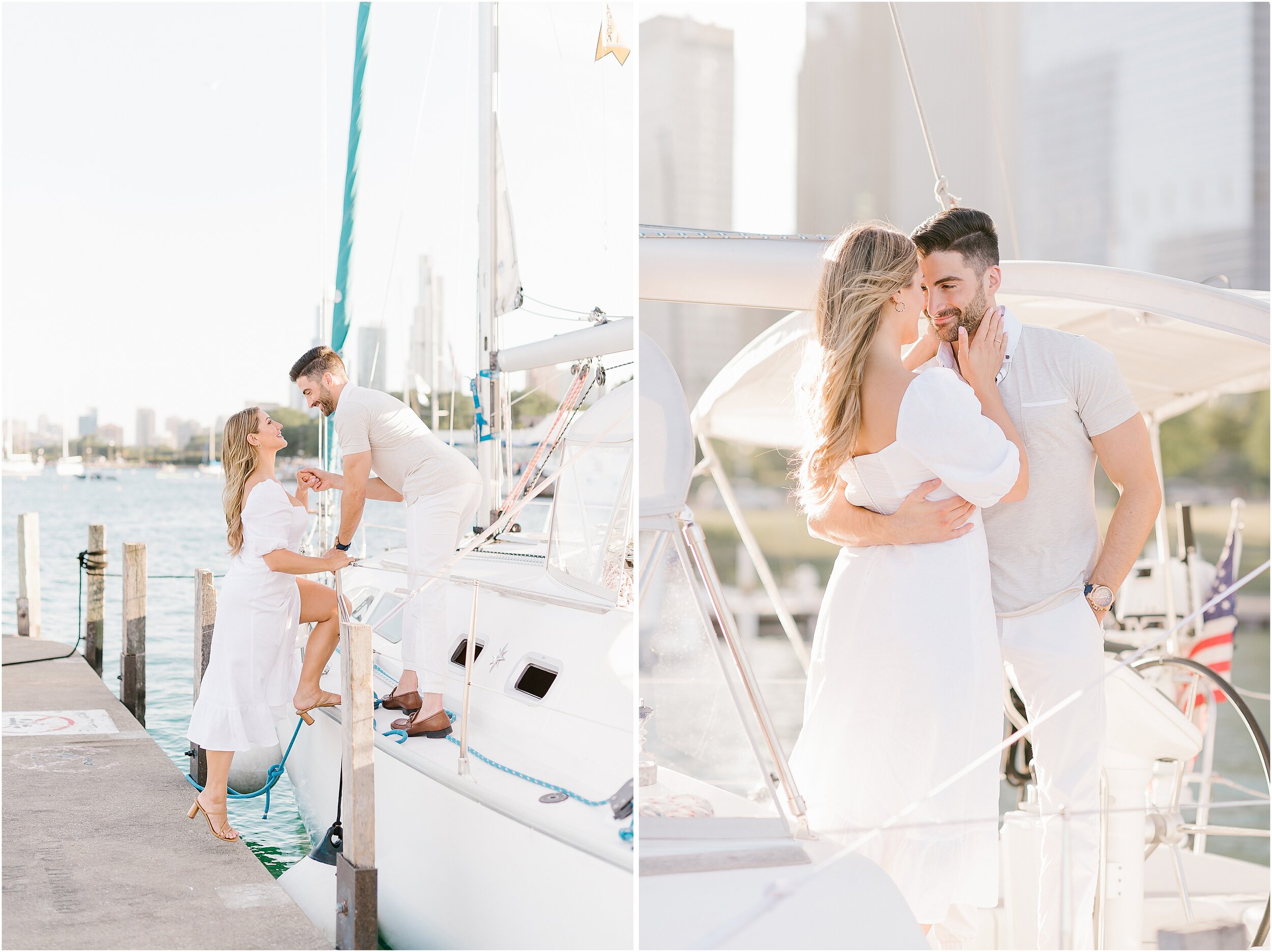 Rebecca Shehorn Photography Chicago Wedding Photographer Sunset Sailboat Engagement Session_0024.jpg