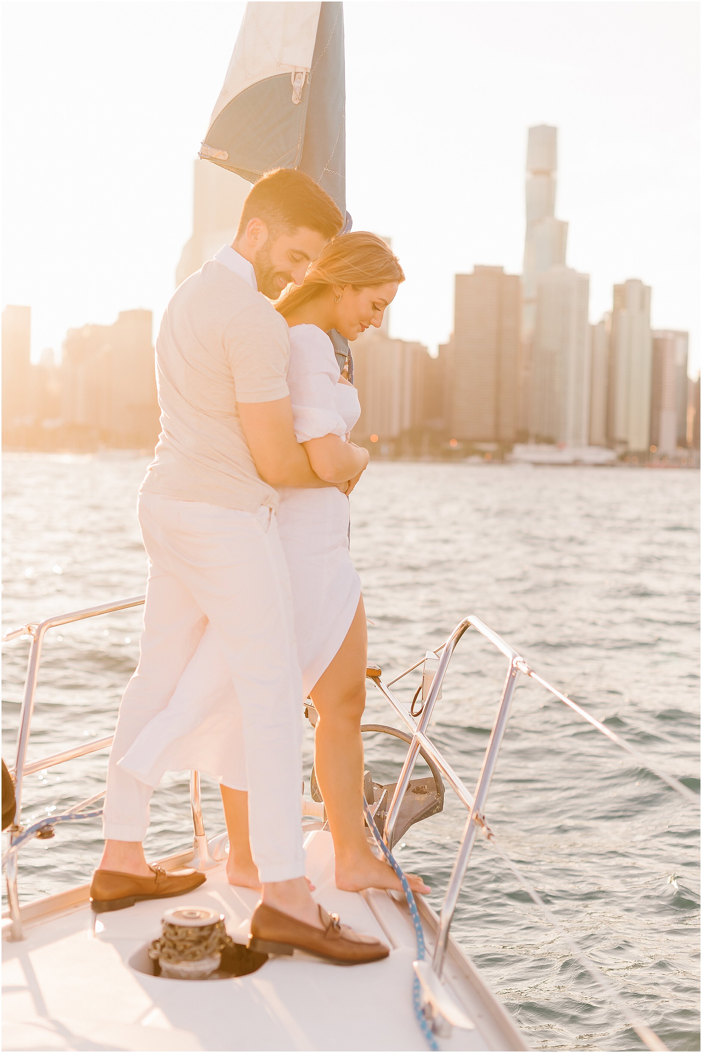 Rebecca Shehorn Photography Chicago Wedding Photographer Sunset Sailboat Engagement Session_0035.jpg