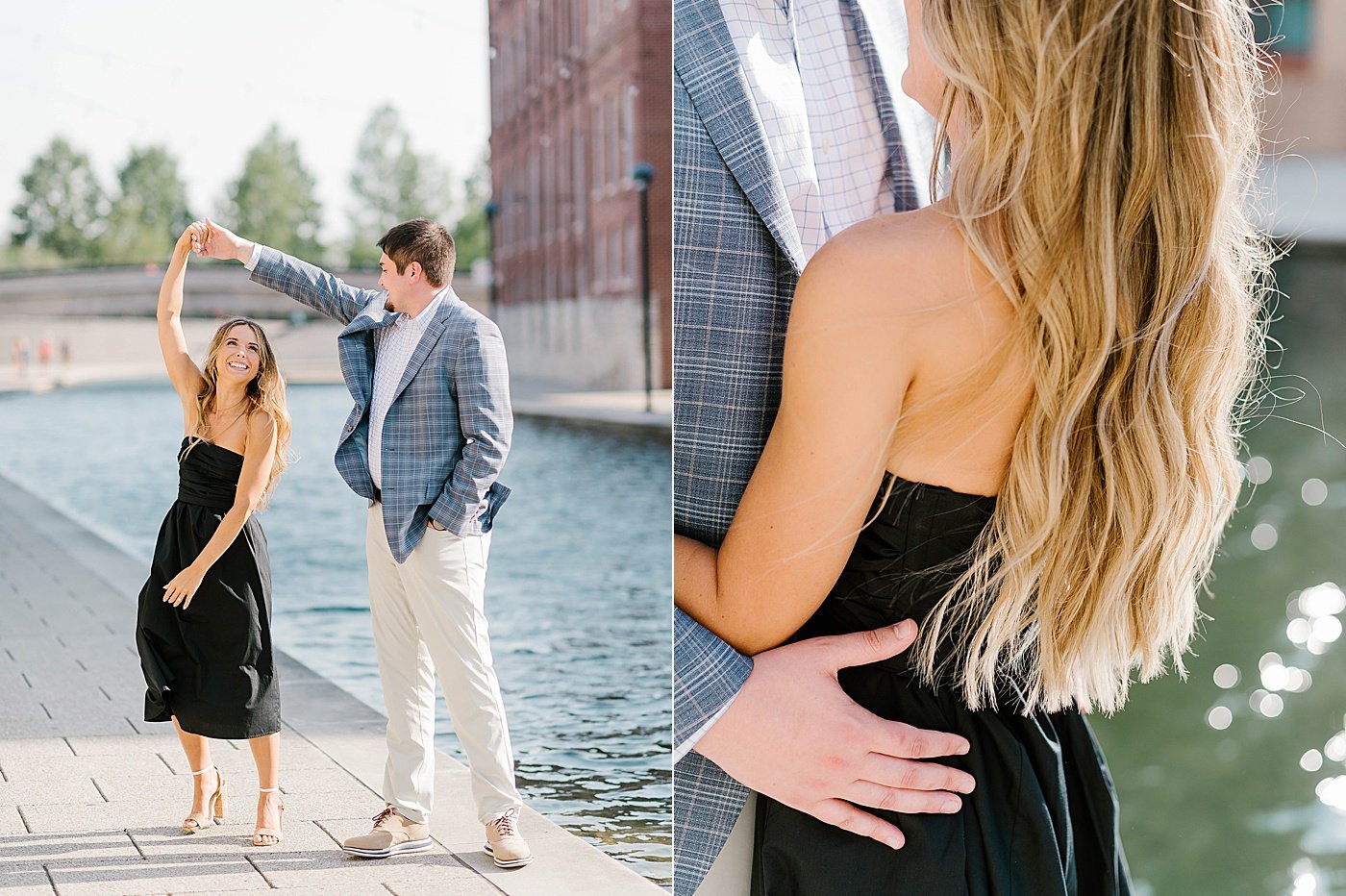 Rebecca Shehorn Photography Downtown Indianapolis Canal and War Memorial Engagement Session24.jpg