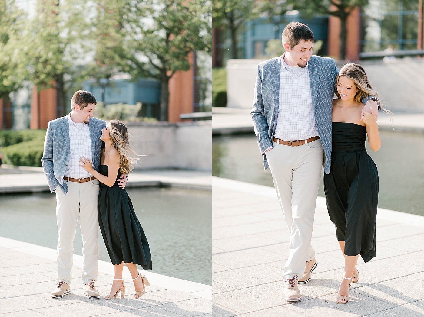 Rebecca Shehorn Photography Downtown Indianapolis Canal and War Memorial Engagement Session5.jpg