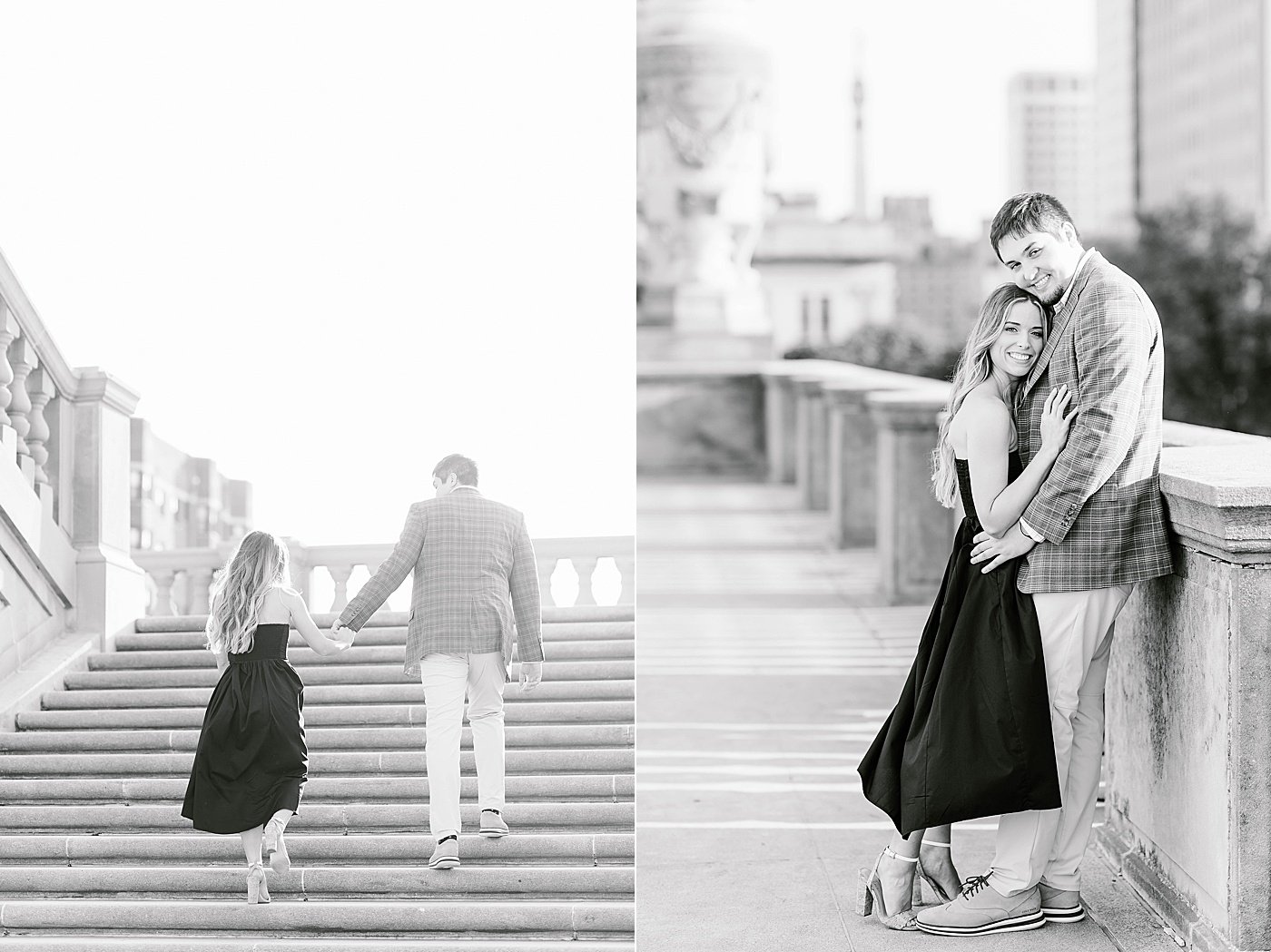 Rebecca Shehorn Photography Downtown Indianapolis Canal and War Memorial Engagement Session12.jpg