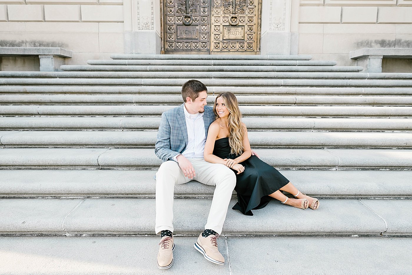 Rebecca Shehorn Photography Downtown Indianapolis Canal and War Memorial Engagement Session14.jpg