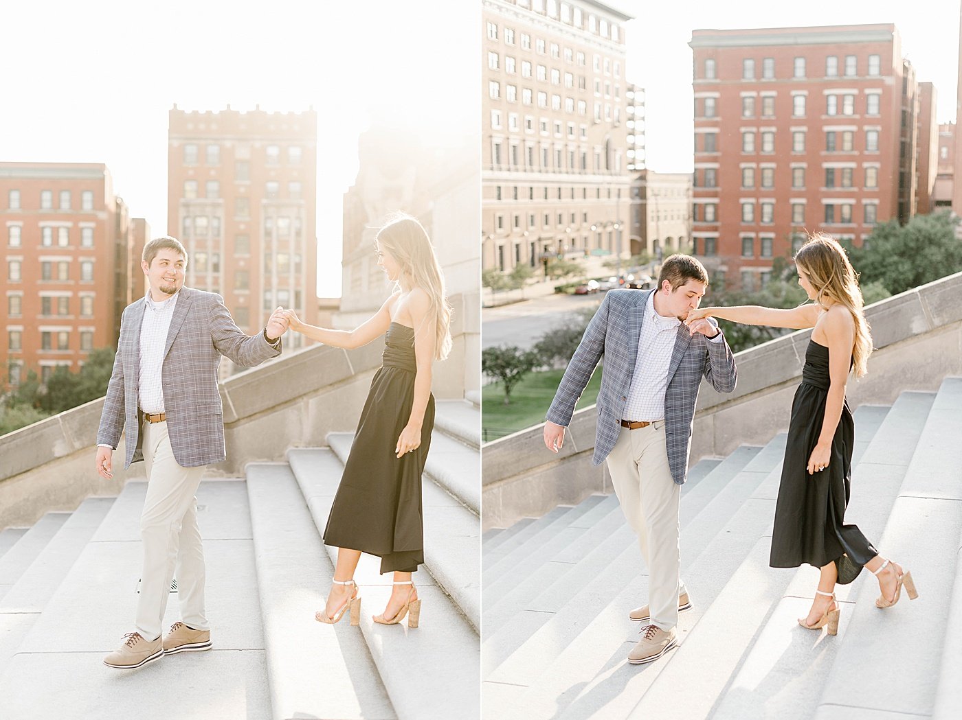 Rebecca Shehorn Photography Downtown Indianapolis Canal and War Memorial Engagement Session16.jpg