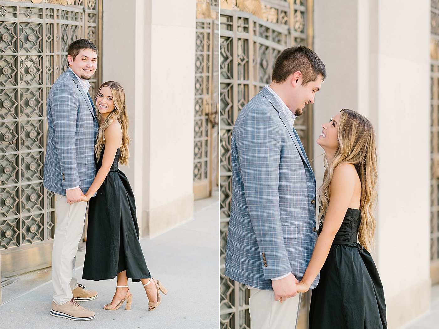 Rebecca Shehorn Photography Downtown Indianapolis Canal and War Memorial Engagement Session19.jpg