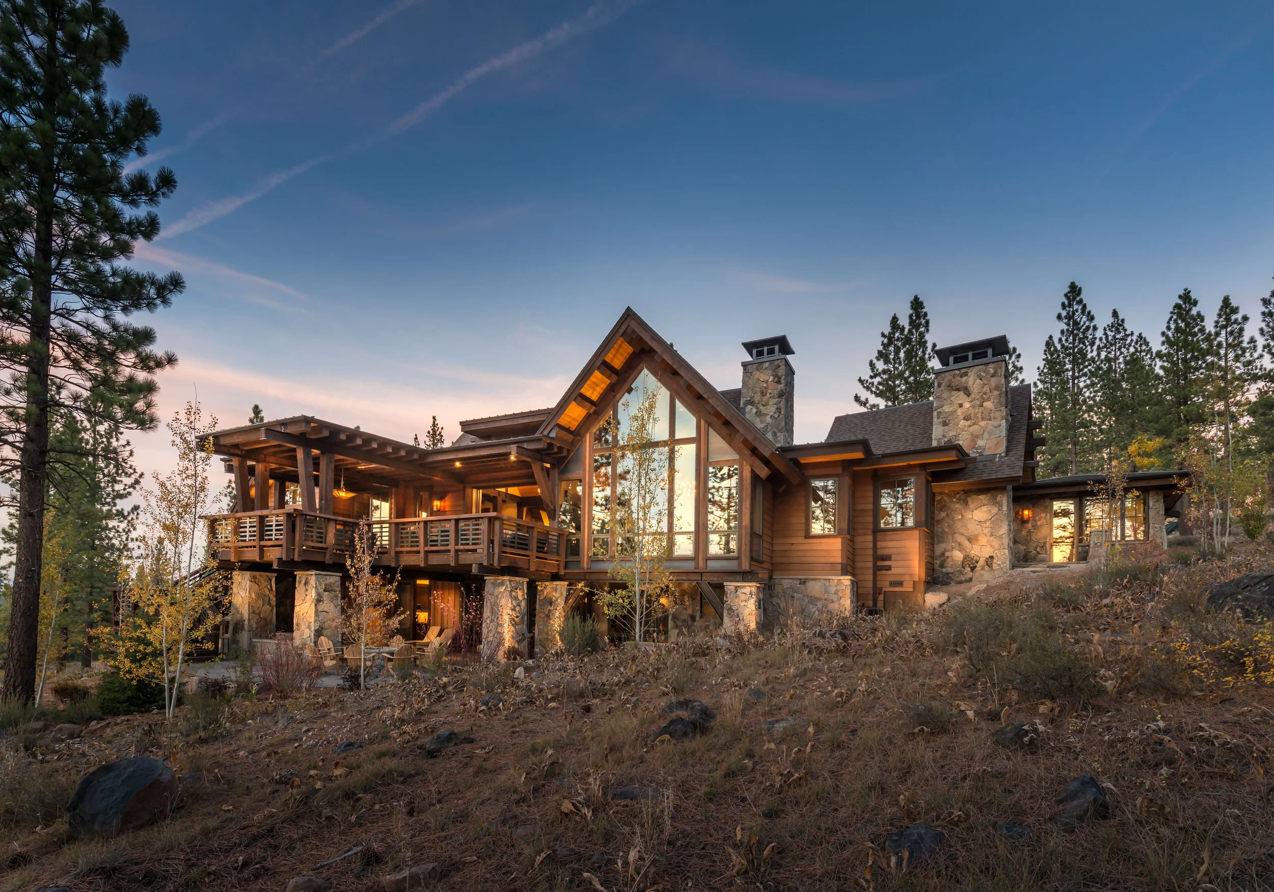 Contractor: Jim Morrison Construction Interior Finishes: WaltonAE Photography: Vance Fox Square Footage: 6,635 sf Features: Covered Outdoor Dining, Game Room, Built-In-Bar, Wine Cellar, Outdoor Shower bedrooms: 5 bathrooms: 5.5