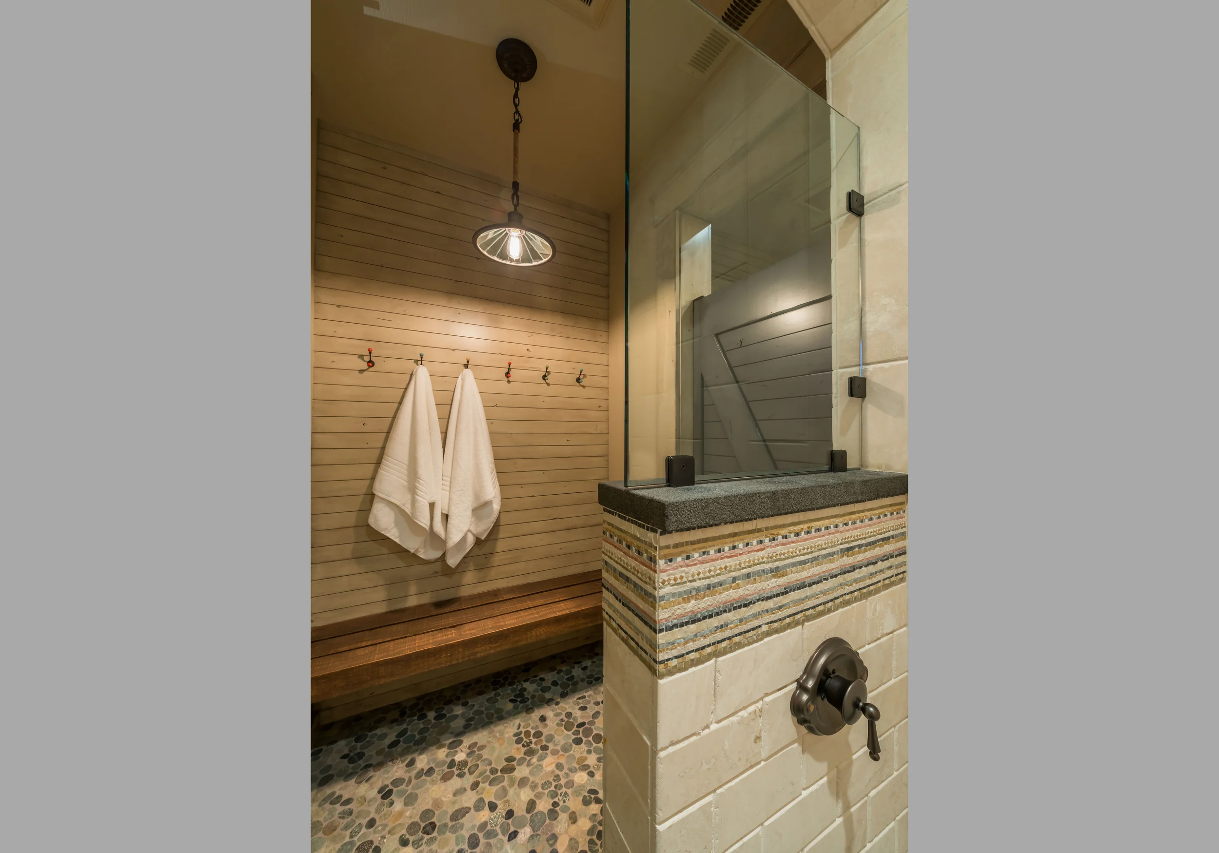Contractor: Jim Morrison Construction Interior Finishes: WaltonAE Photography: Vance Fox Square Footage: 6,635 sf Features: Covered Outdoor Dining, Game Room, Built-In-Bar, Wine Cellar, Outdoor Shower bedrooms: 5 bathrooms: 5.5