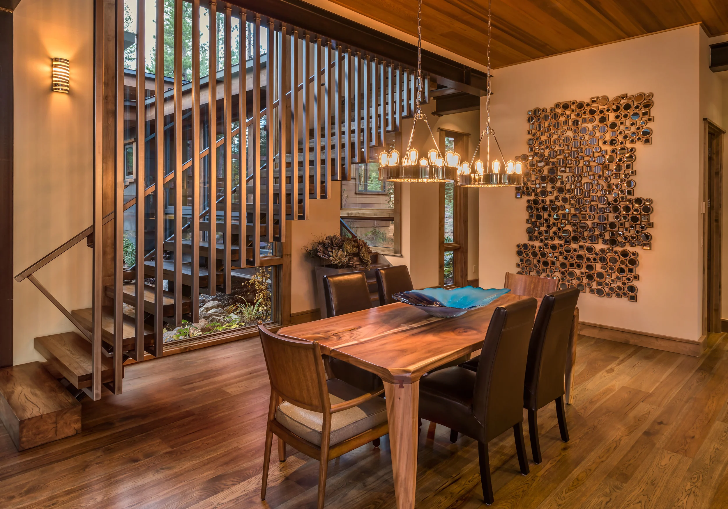 Contractor: Loverde Builders Interior Finishes: WaltonAE Photography: Vance Fox Square Footage: 3,226 sf Features: Water Feature + Bridged Link to Garage, Firepit Terrace, Collapsible Window Wall at Living Room bedrooms: 3 bathrooms: 3.5