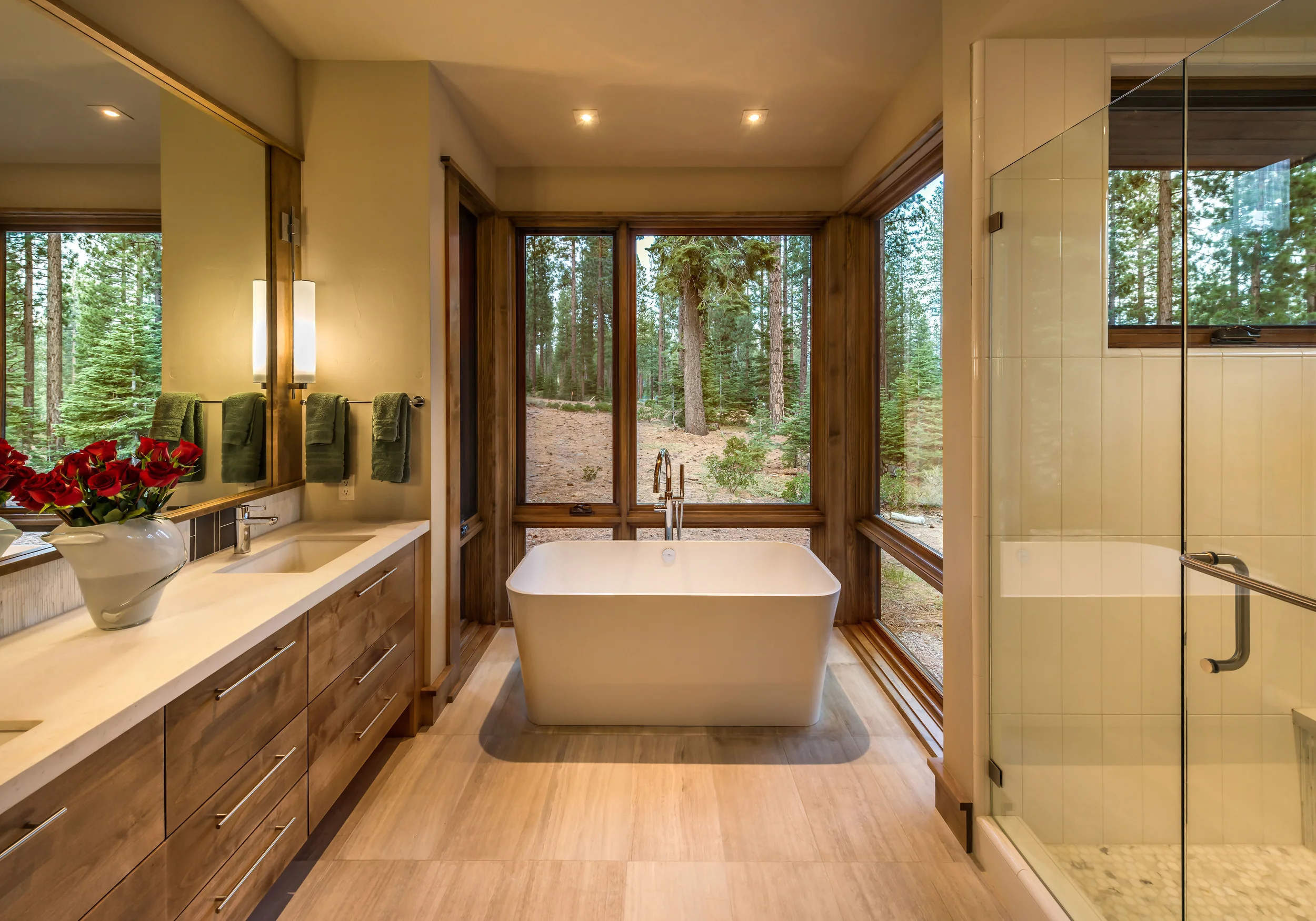 Contractor: Loverde Builders Interior Finishes: WaltonAE Photography: Vance Fox Square Footage: 3,226 sf Features: Water Feature + Bridged Link to Garage, Firepit Terrace, Collapsible Window Wall at Living Room bedrooms: 3 bathrooms: 3.5