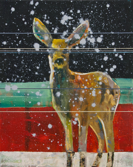 Fawn 2, 2014. Acrylic on linen, 24x30 in / 61x76 cm. sold, private collection