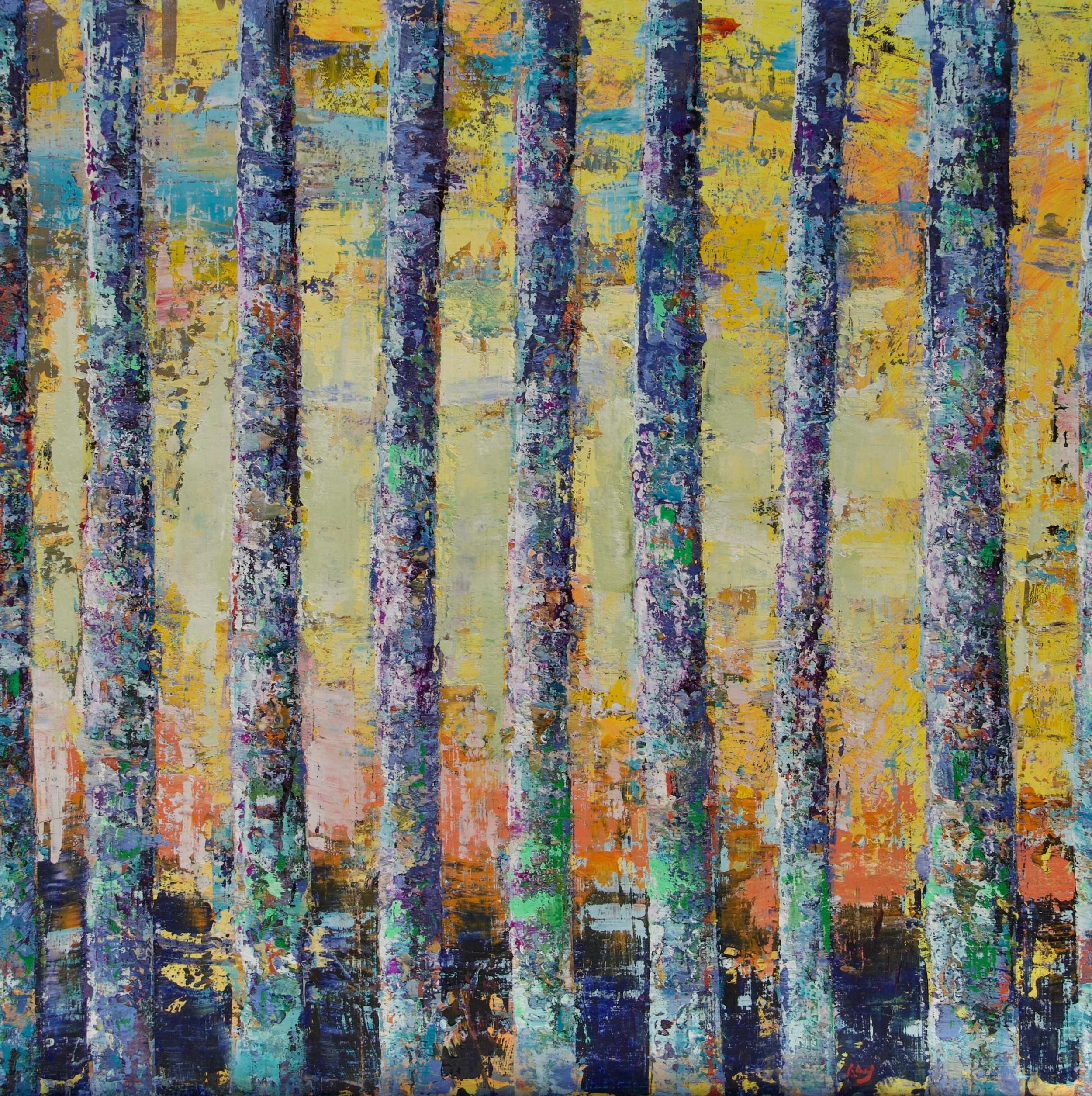 FTT 32 (Alignment) 2024. Oil on panels, 30x30 in. sold