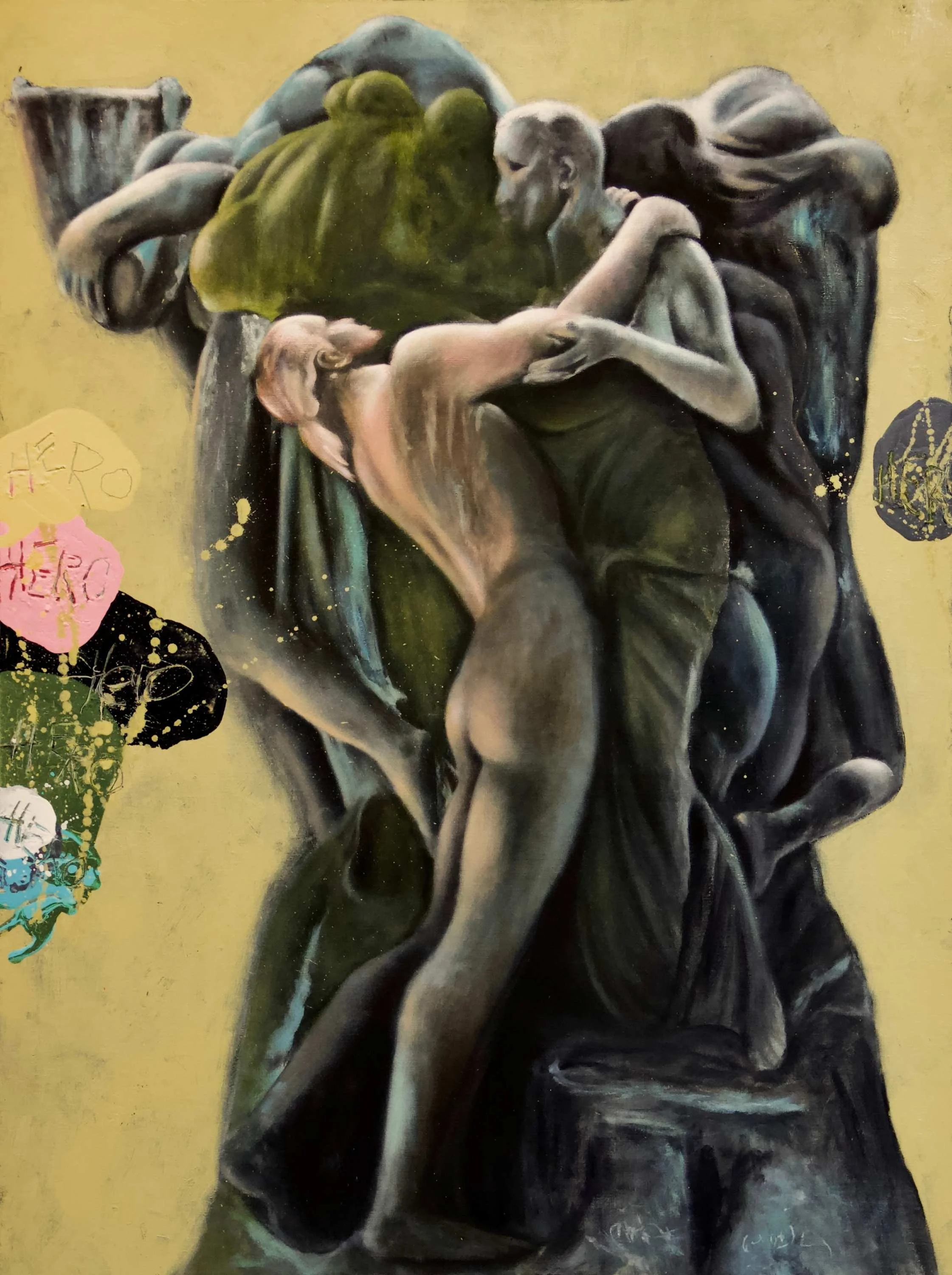 BRENT GODFREY, HERO, 2024. OIL ON LINEN, 30X40 IN.