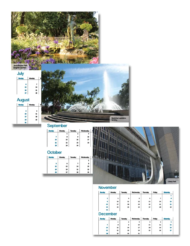 Winnipeg Fountains Calendar