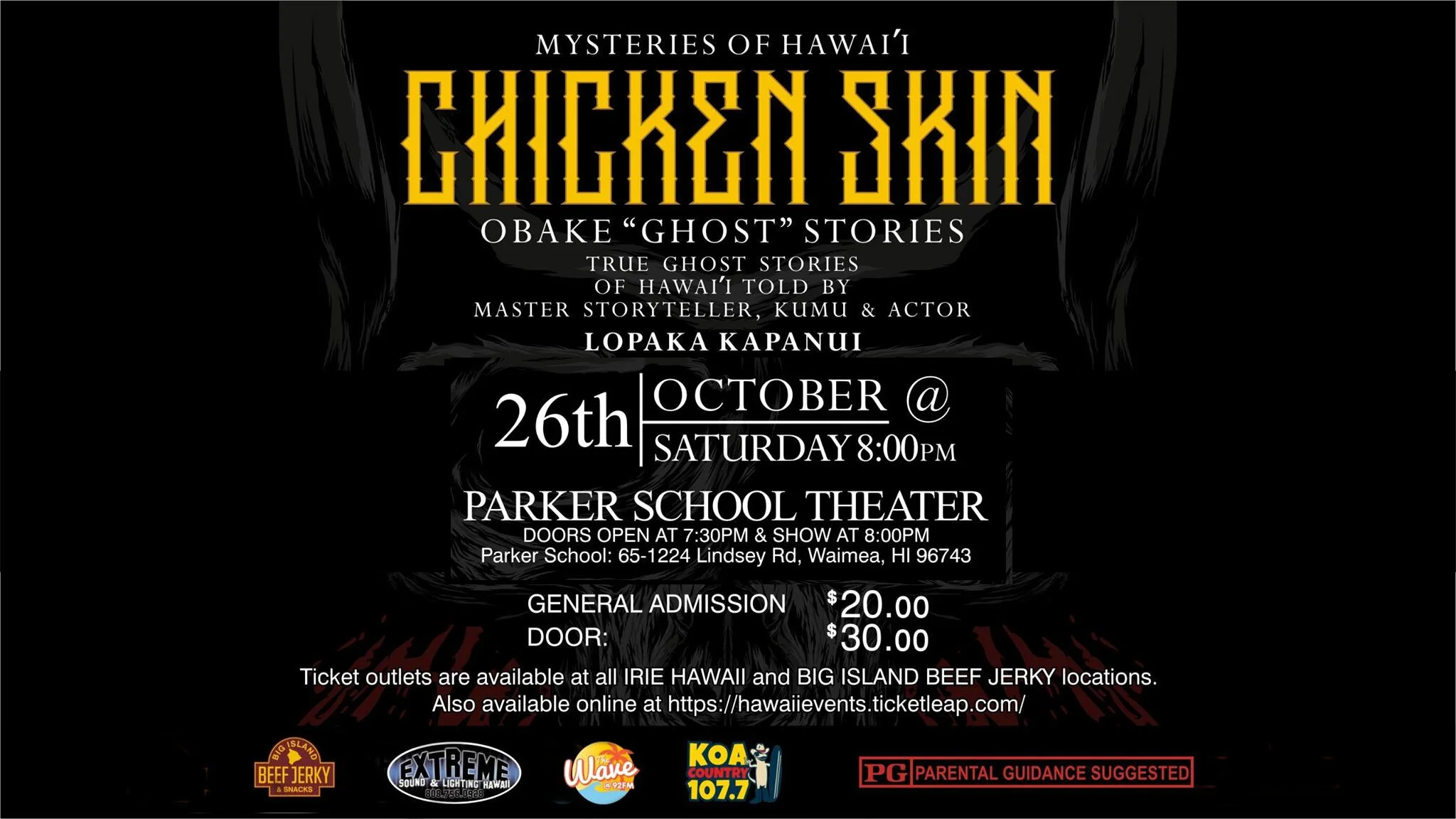 Chicken Skin Obake Ghost Stories 2019 Waimea Show