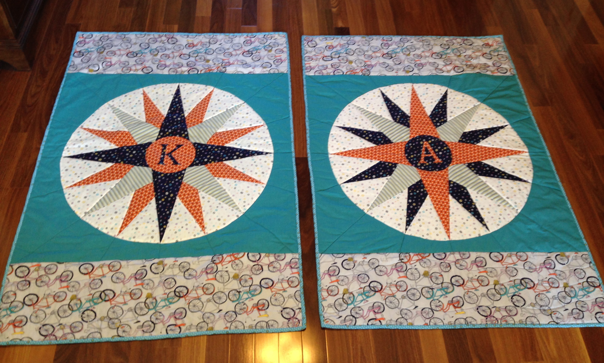 36" Compass Quilts for Twins