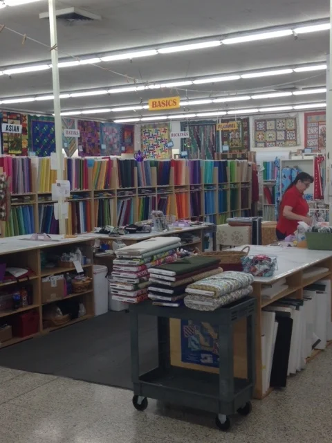 Cutting area at 35th Ave. Sew and Vac.