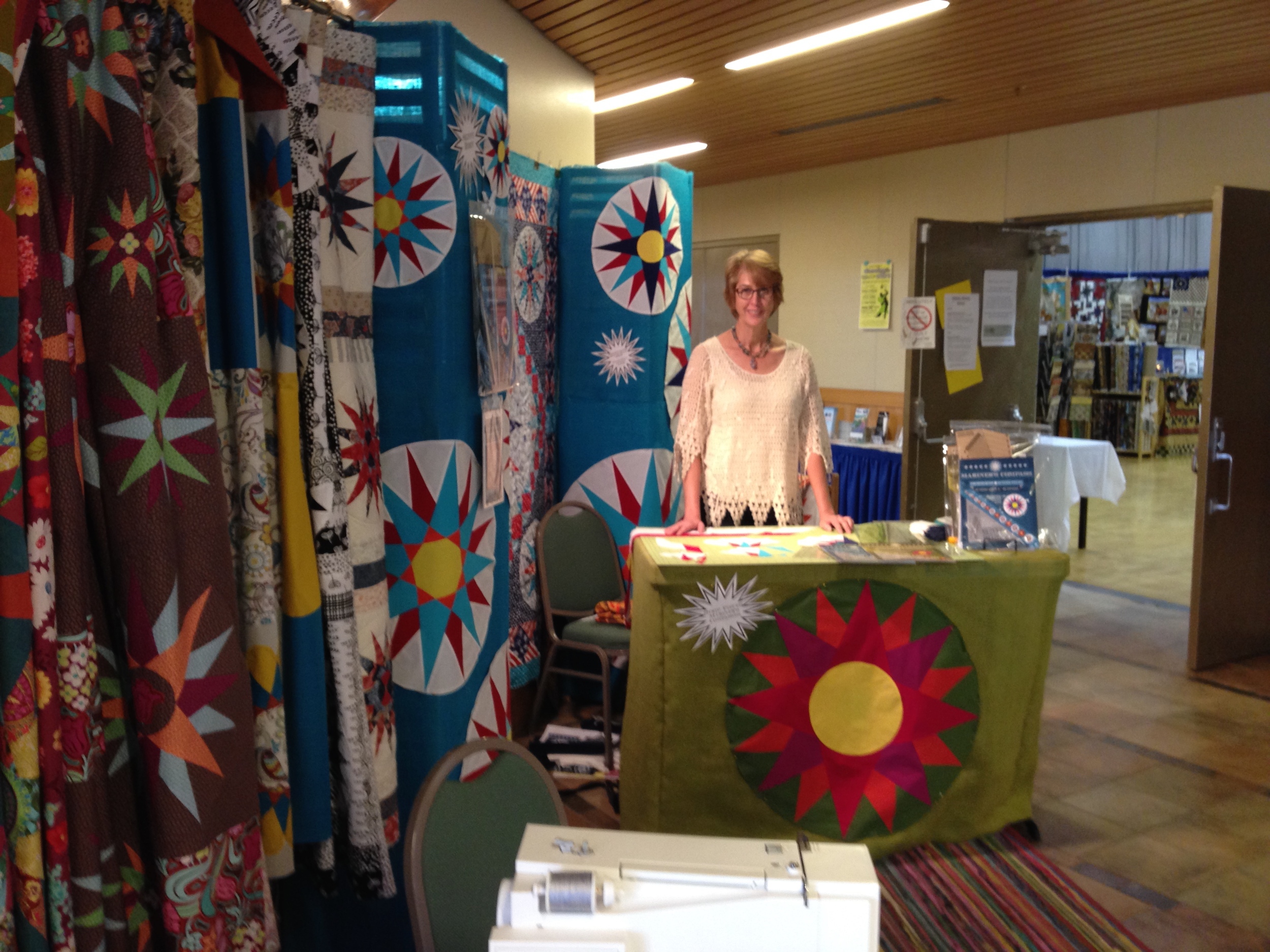 In my booth at the Krazy Horse Quilt Show!