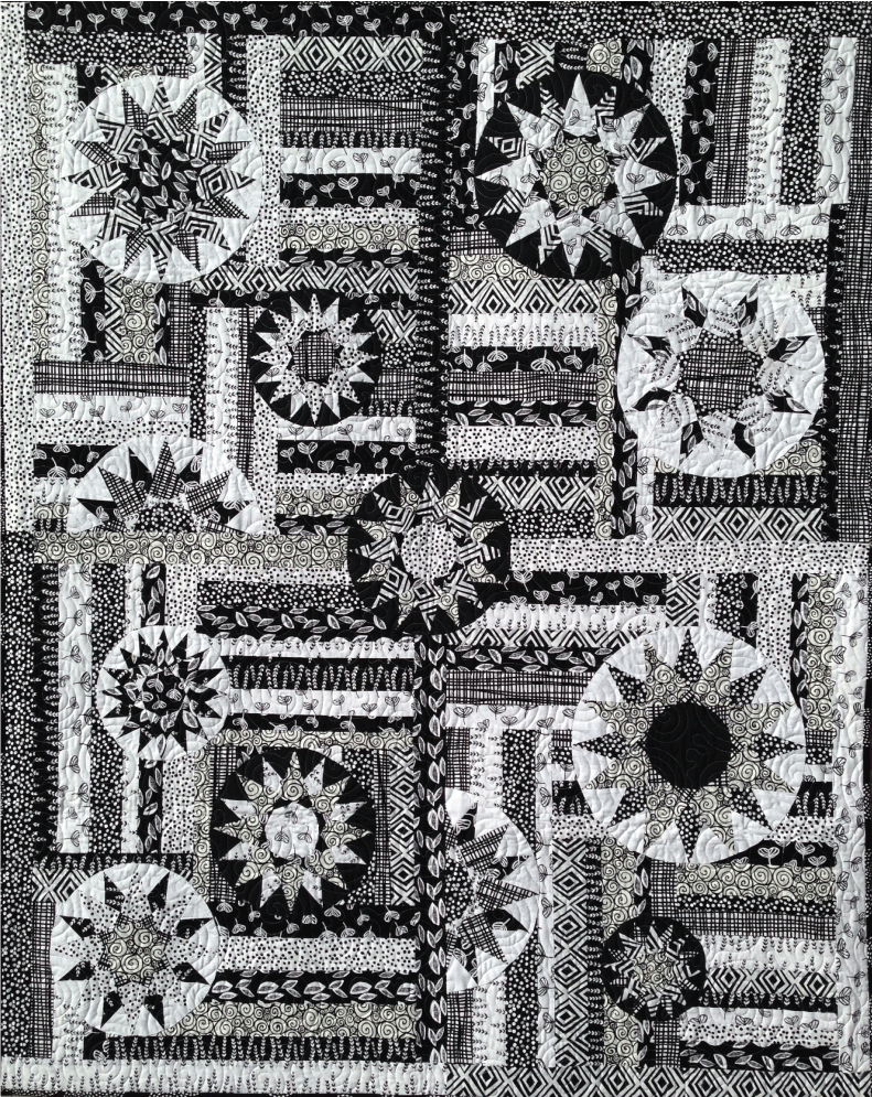 Fat Compass Sunflower Quilt 54"x70"