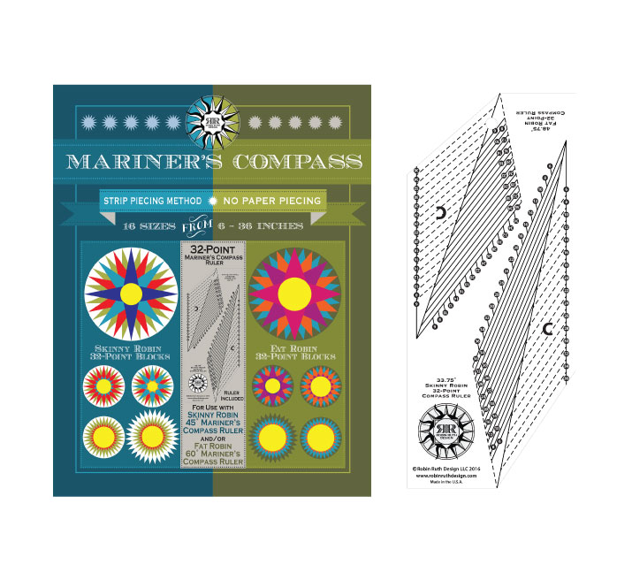 32-Point Mariner's Compass Book and Ruler Combo