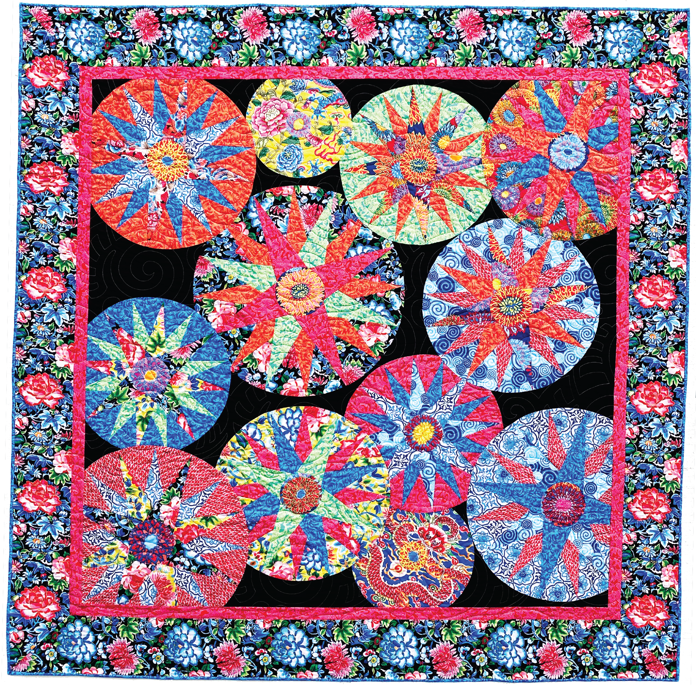 Umbrellas Along the Silk Road - 76"x76" - Free Pattern on my website!