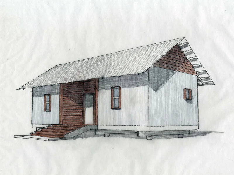 An early conceptual rendering of 20K 9.0, Mac's House.