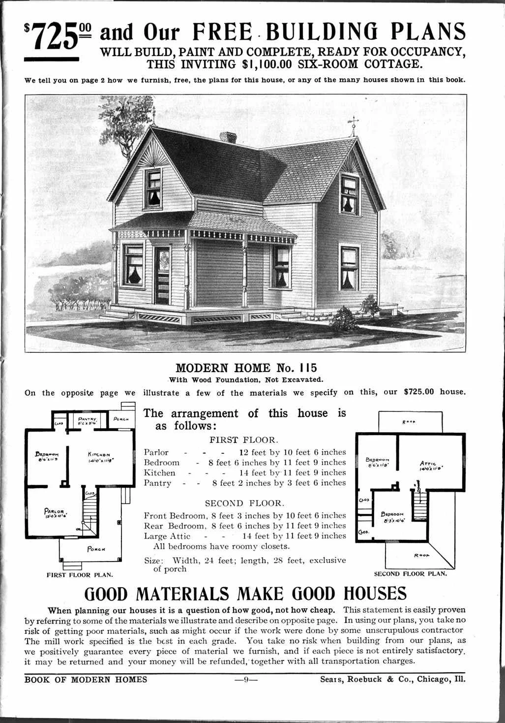 Sears flat-pack home ad, via Boing Boing . 