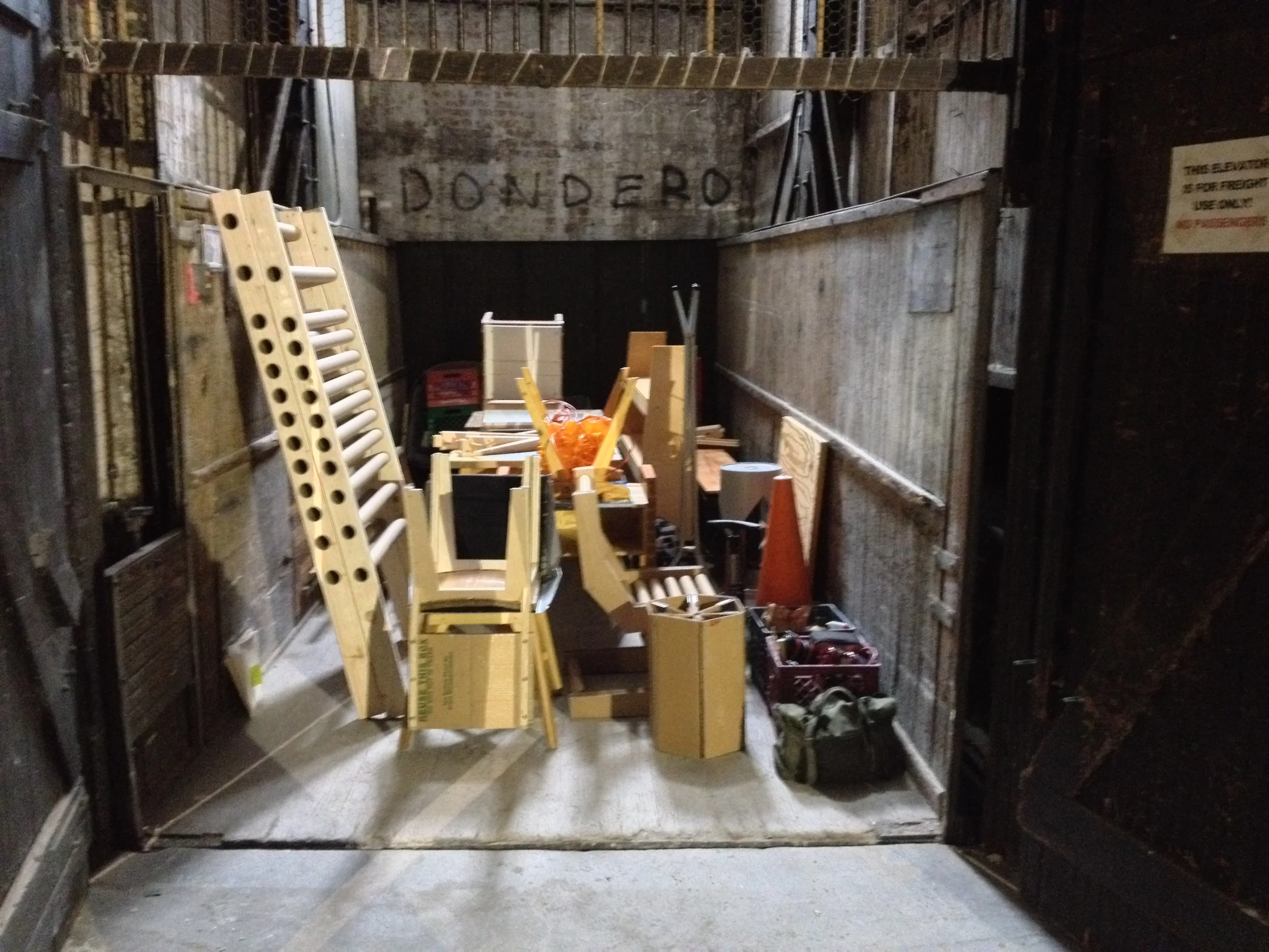 . . . resulted in a freight elevator full of my life. 