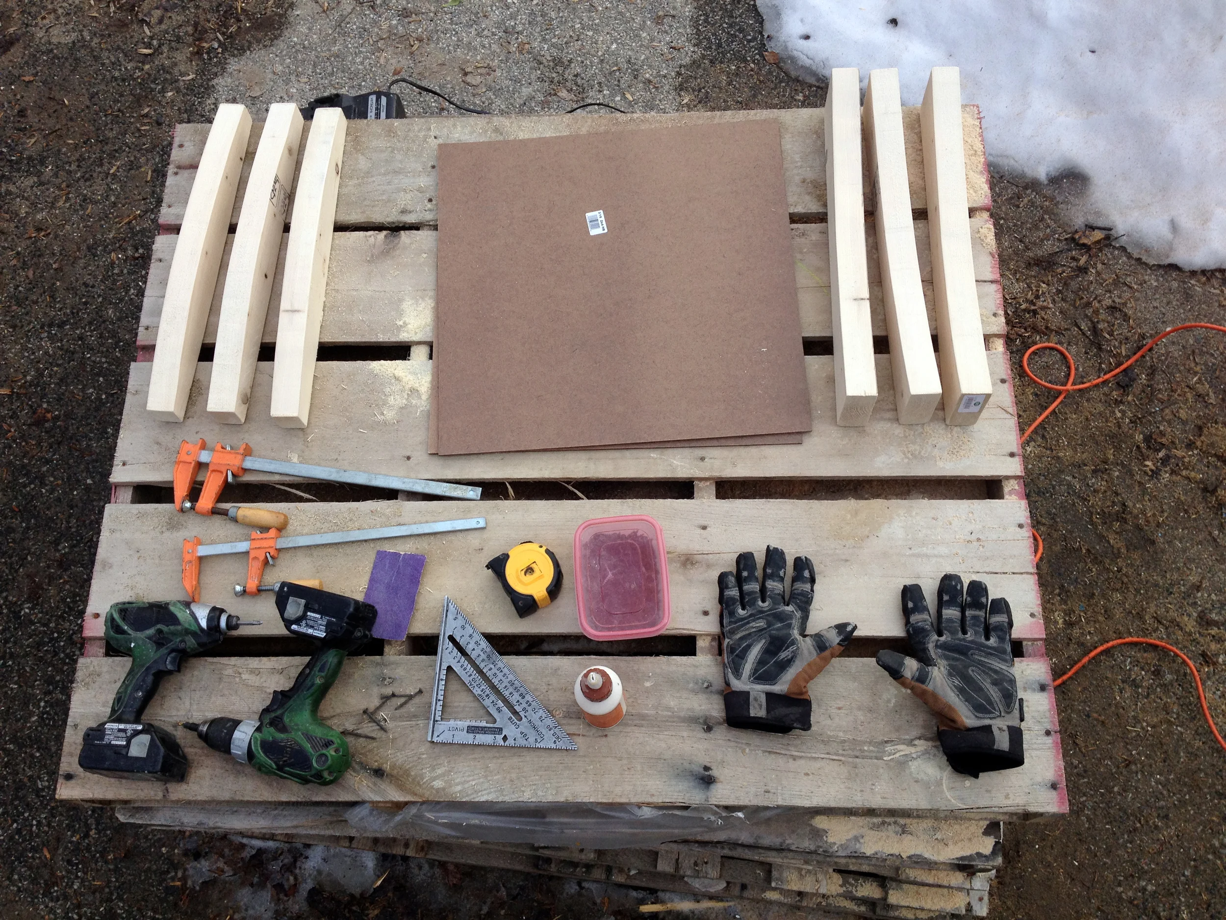 Rebuilding the lost molds for the Cardboard Shell Chair , a uniquely innovative technique profiled in the book. And knolling . Always knolling. 