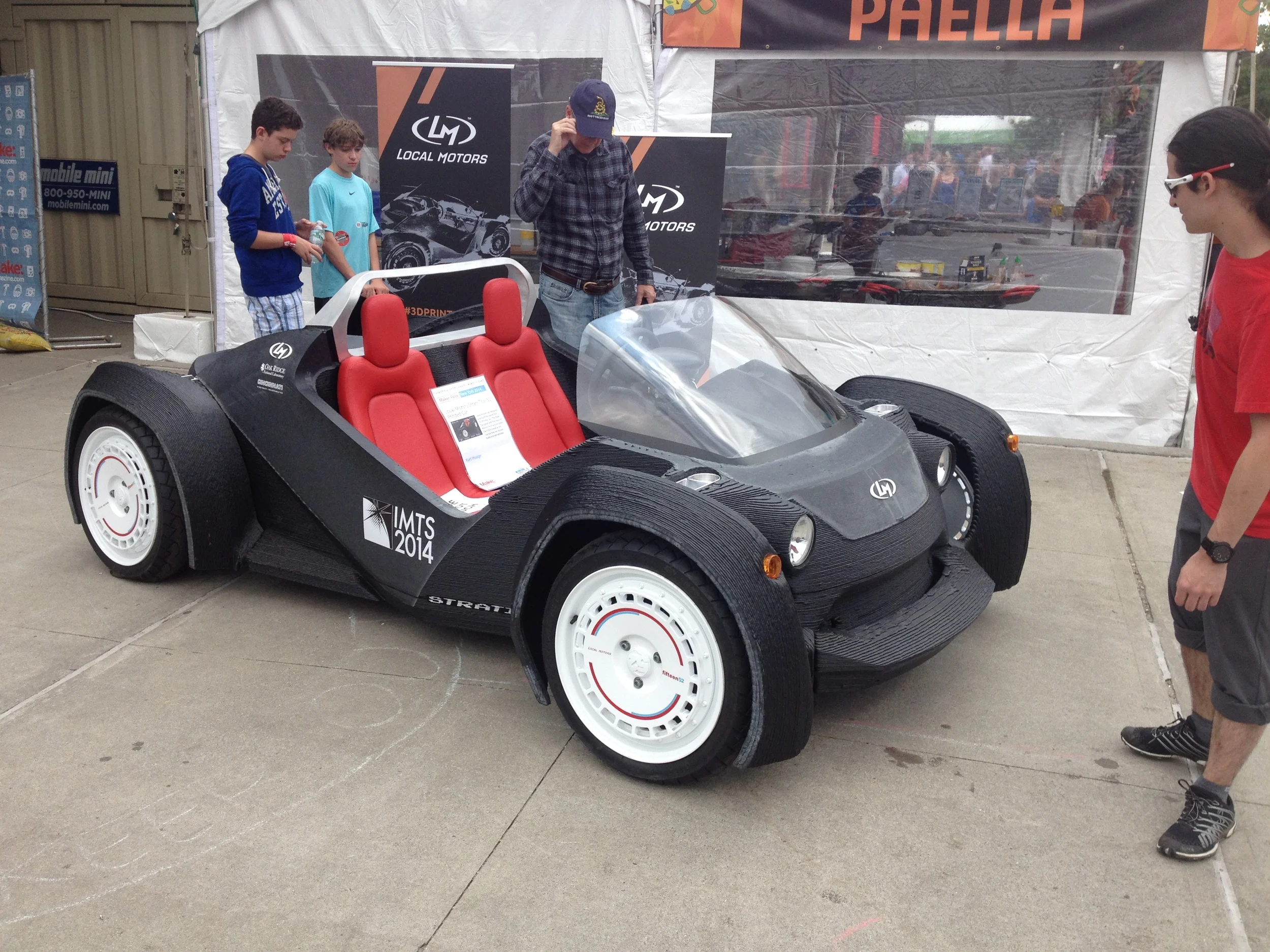 Local Motors showed off its working 3D printed car. All-electric, less than 100 parts. 