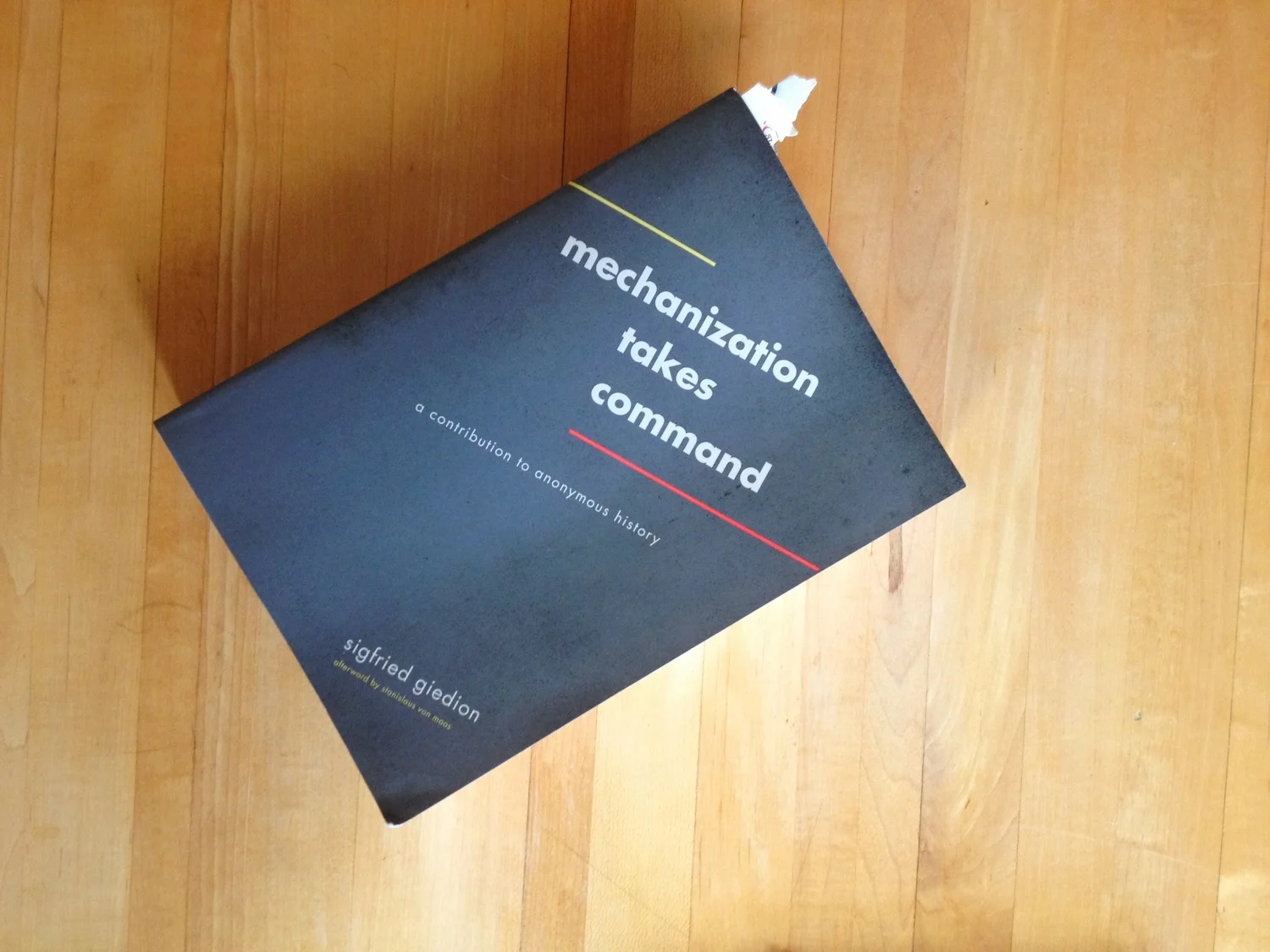 The book; thickets of bookmarks intact. 