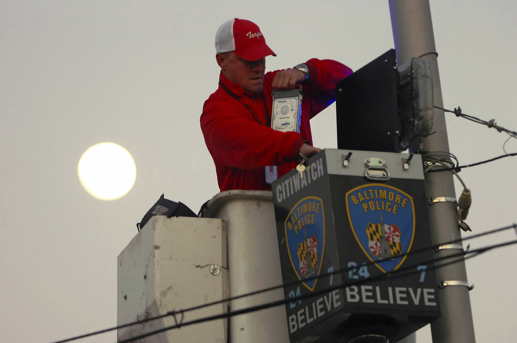 Blue light camera, via the Baltimore Sun.