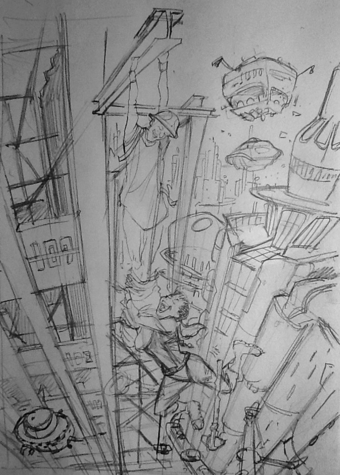 2B pencil, approx 150mm x 200mm