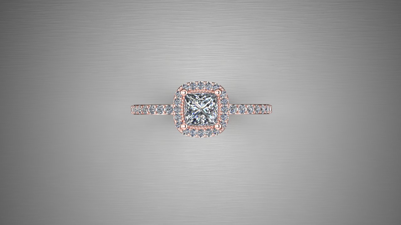 Elegant Half Carat Princess Cut Diamond Halo Ring In 14k Rose White Or Yellow Gold Zander S Creations Engagement Rings Wedding Rings Wedding Band Contemporary Jewelry Art Deco Jewelry Antique Jewelry Gold