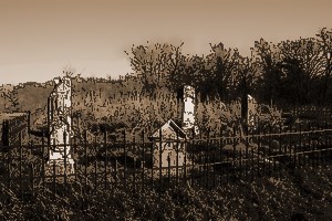 The cemetery behind the old house!