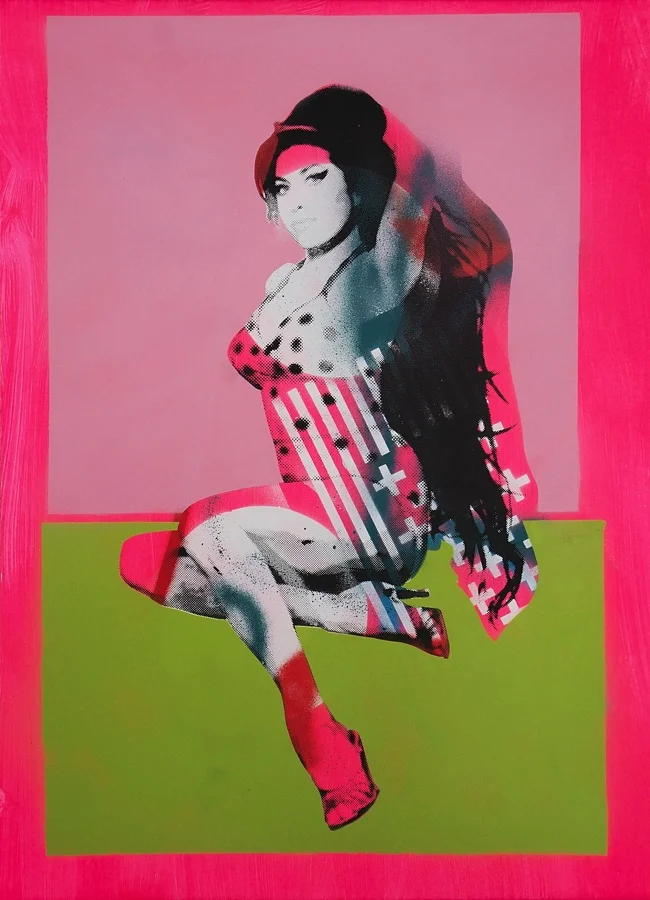 PIN UP III (50.7 x 72 cm) - SOLD Screen print and spray paint on paper