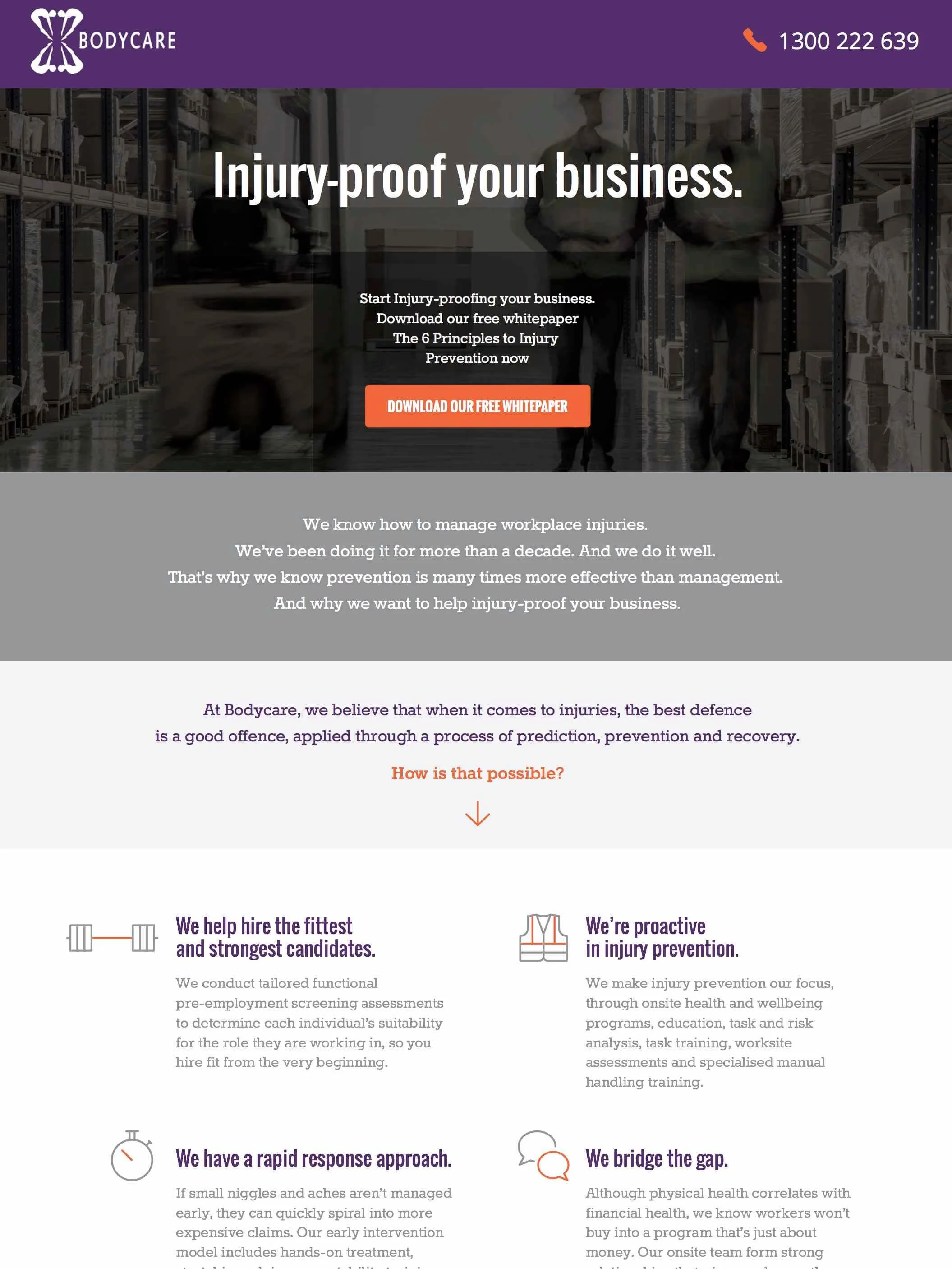 Bodycare<strong>Injury proof campaign</strong><a href="/case-studies/bodycare-brand-positioning-and-content-marketing-campaign">Read the case study →</a>
