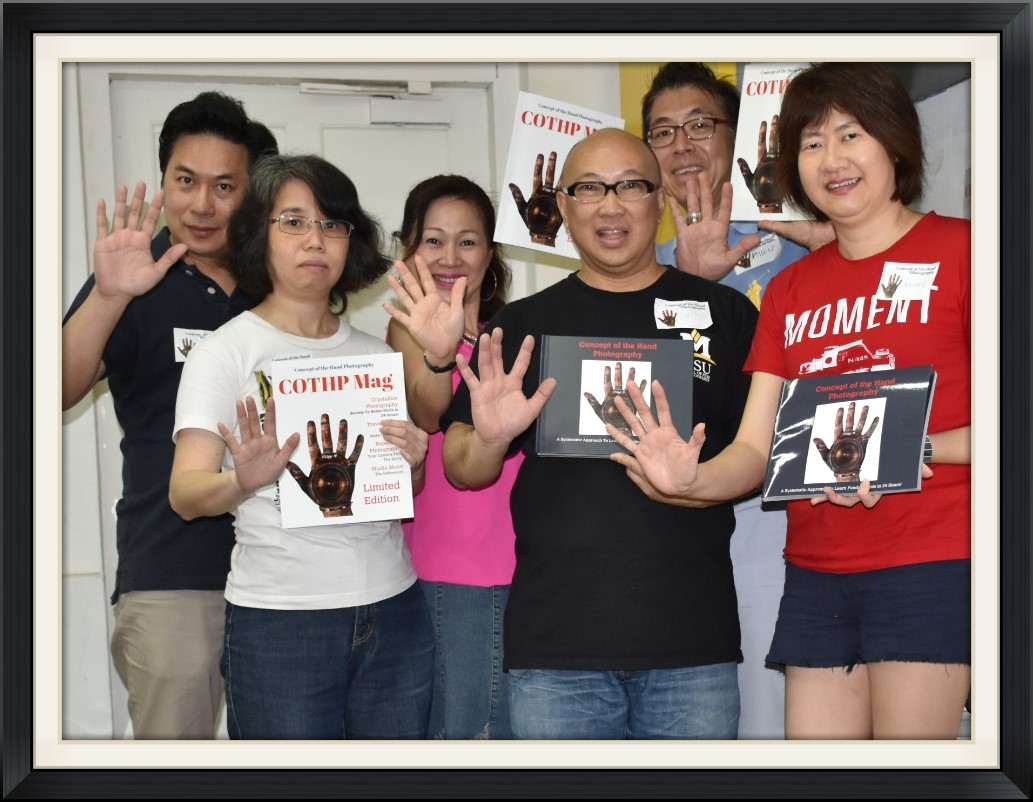 Group Shot taken by participant Roy using his wireless trigger to his DSLR. Left to Right: Roy, Siew Inn, Connie, Cliff, Philip & Audrey.