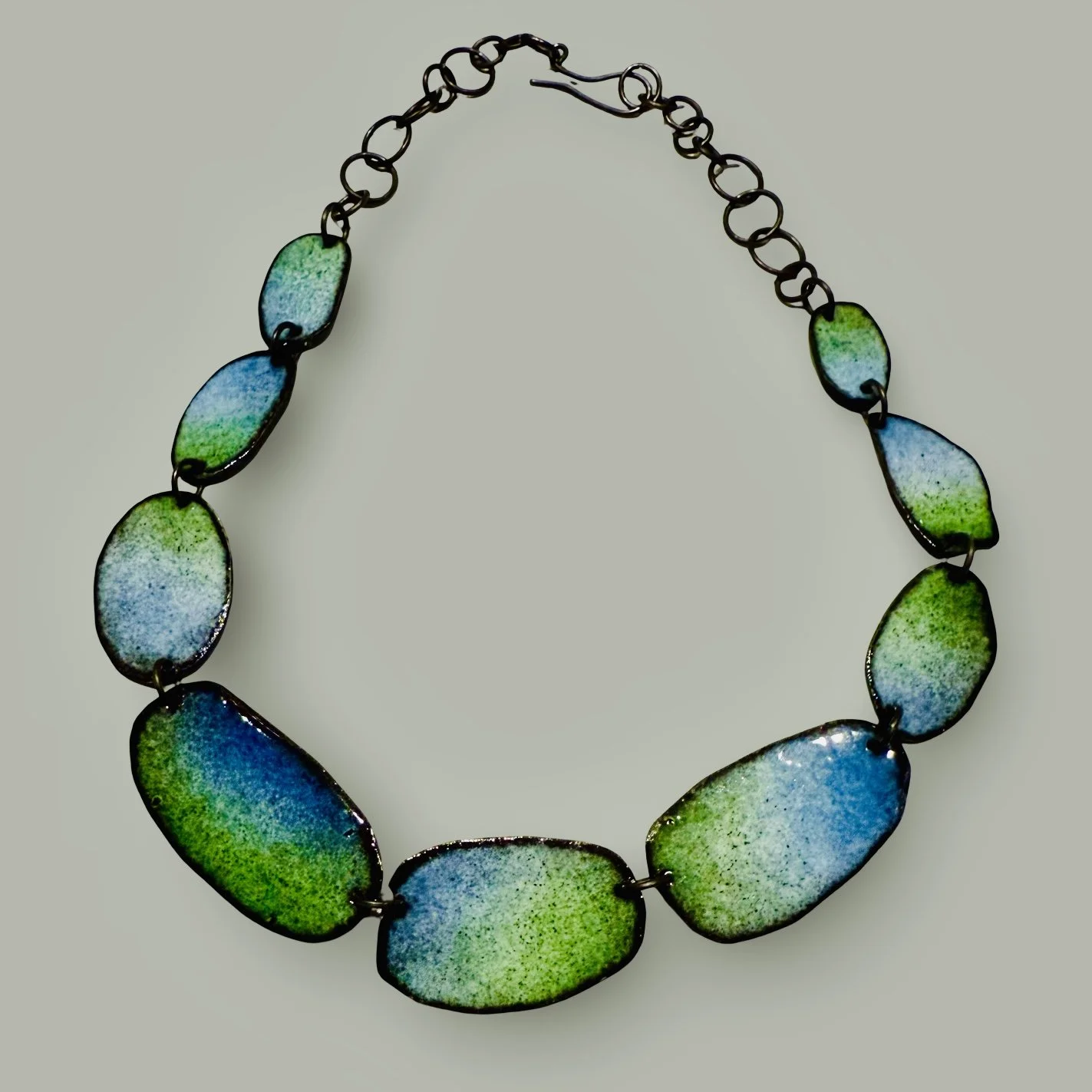 Nouveau Bleu Enamel Necklace