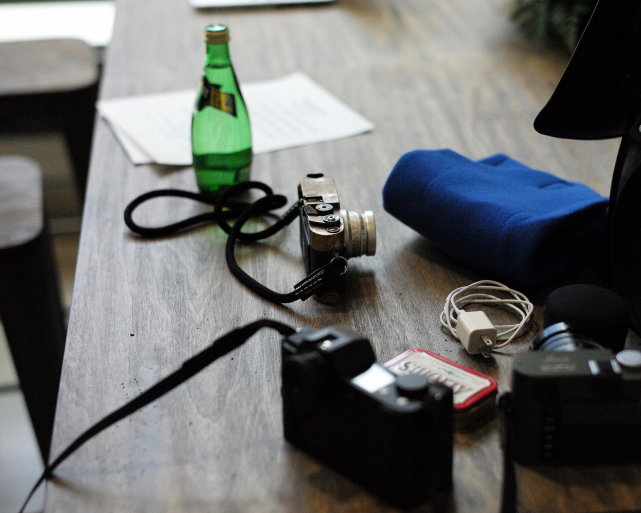 Mark's cameras including his film M4 with a background story worth hearing.