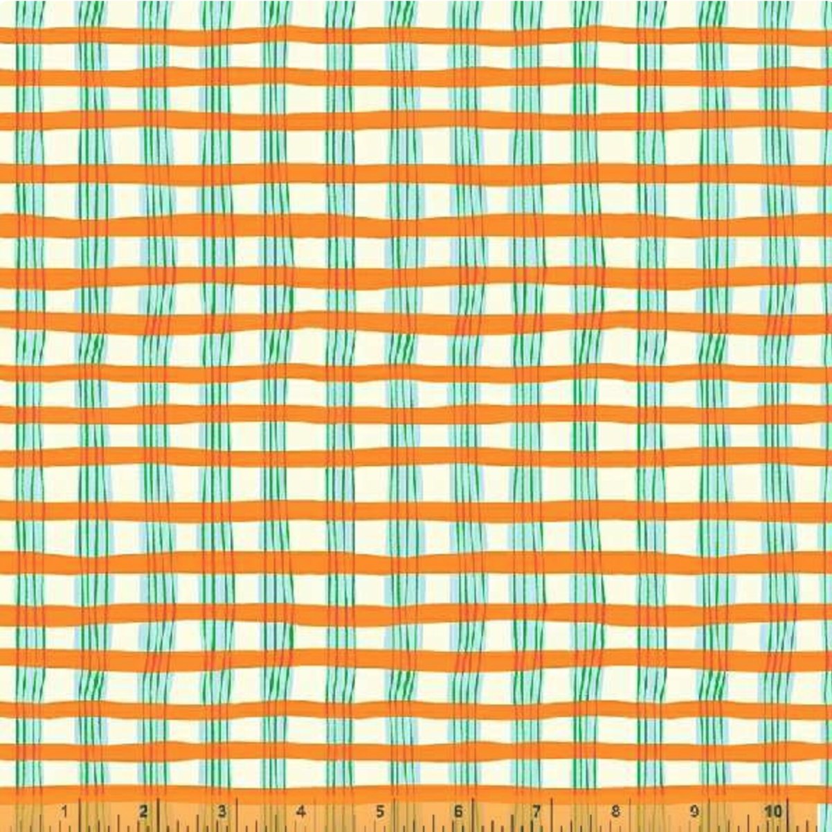 Painted Plaid, Orange
