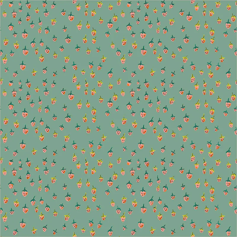 Field Strawberries Teal , Pre-Order