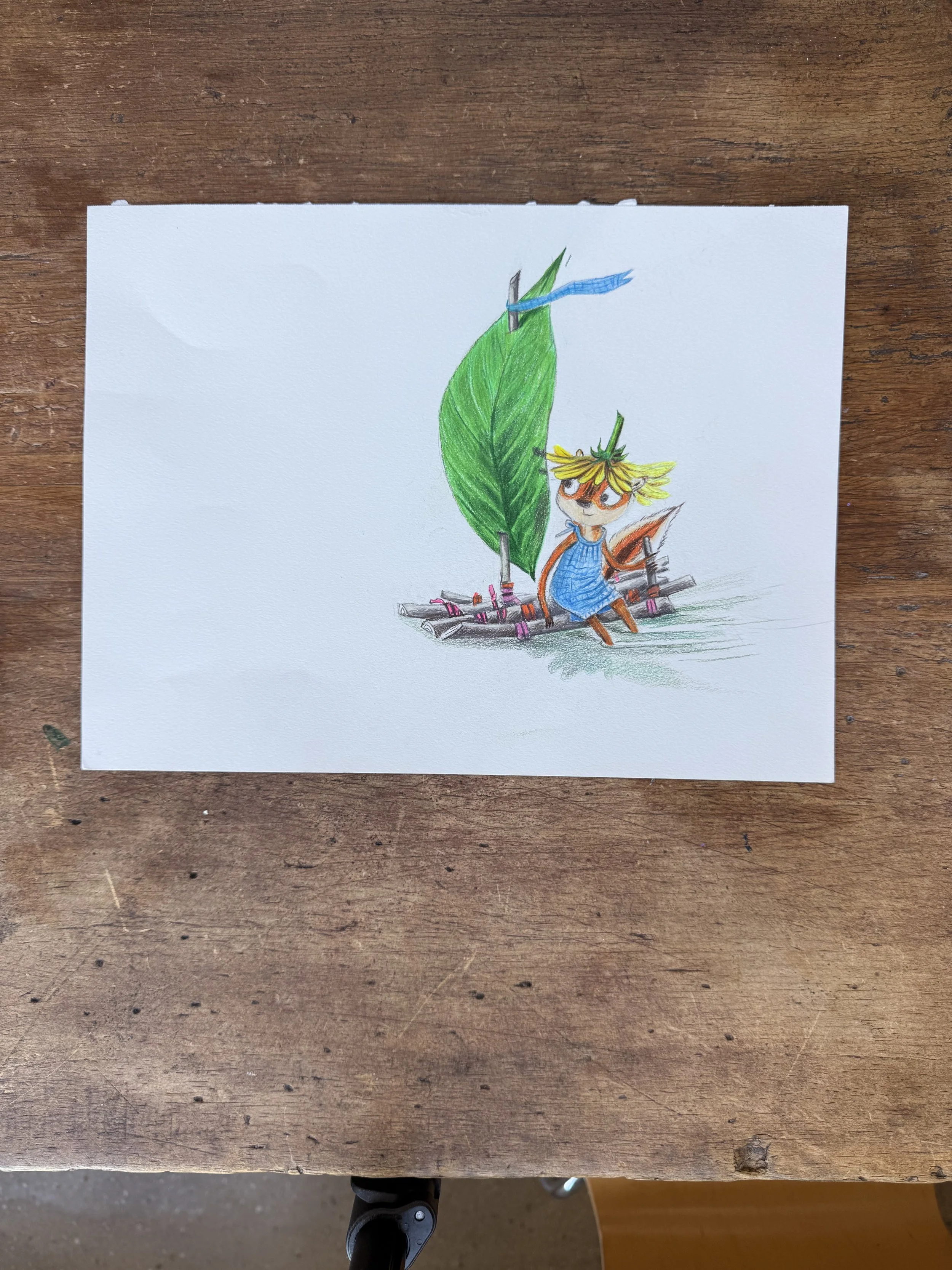 Chipmunk with Dandelion Hat
