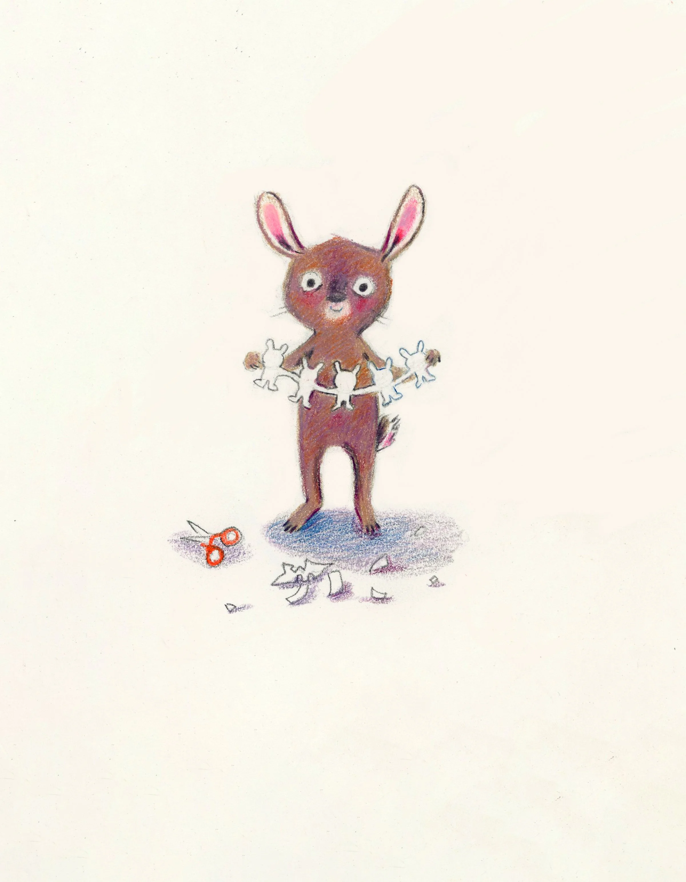 Crafty Rabbit Art Print