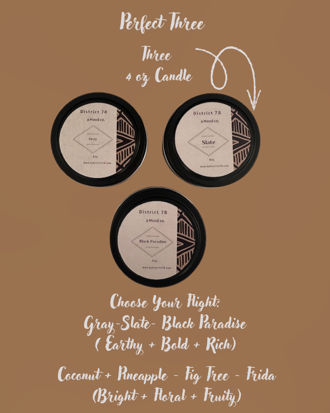 Candle Flight 3- 4oz Candles