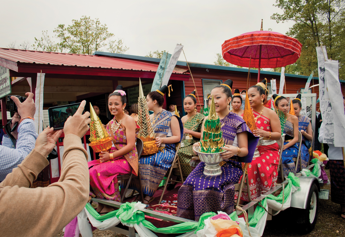 At Pi Mai (Lao New Year), the Morganton community reenacts an old folktale with seven (or more!) girls dressed as princesses.