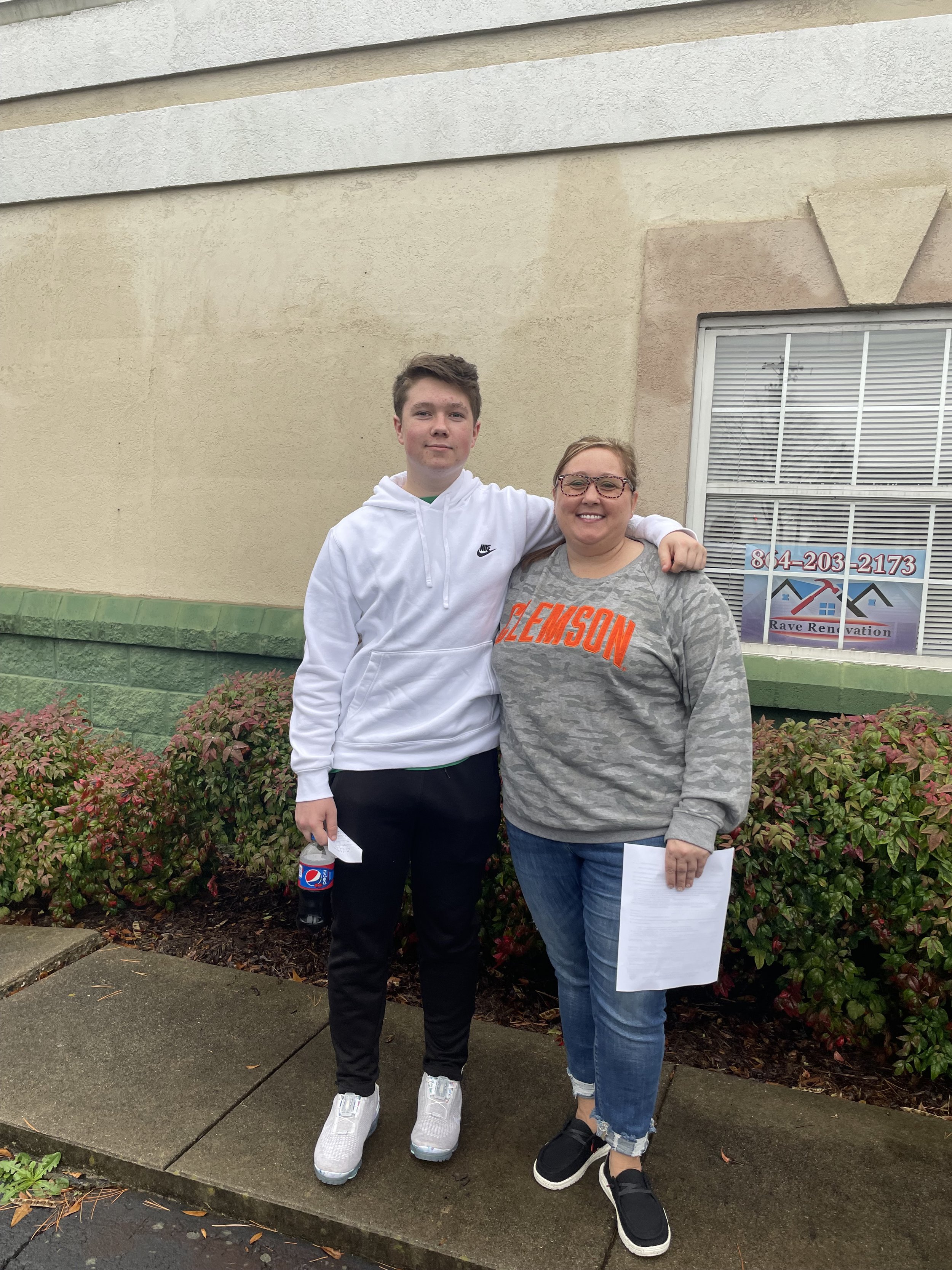  Cooper Smith with former student and mom Michell 