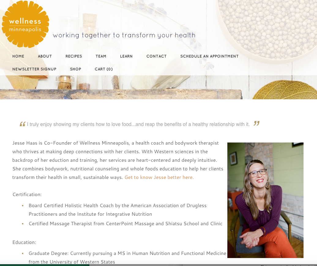 Wellness Minneapolis Website