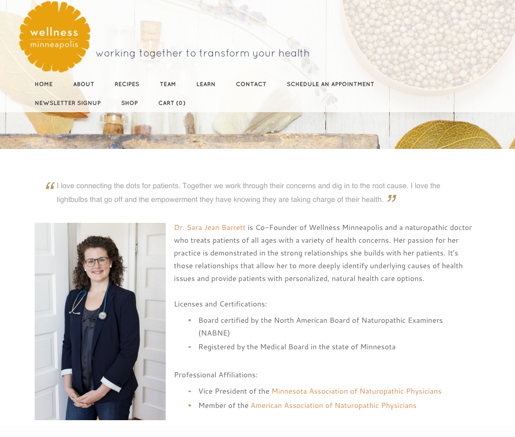 Wellness Minneapolis Website