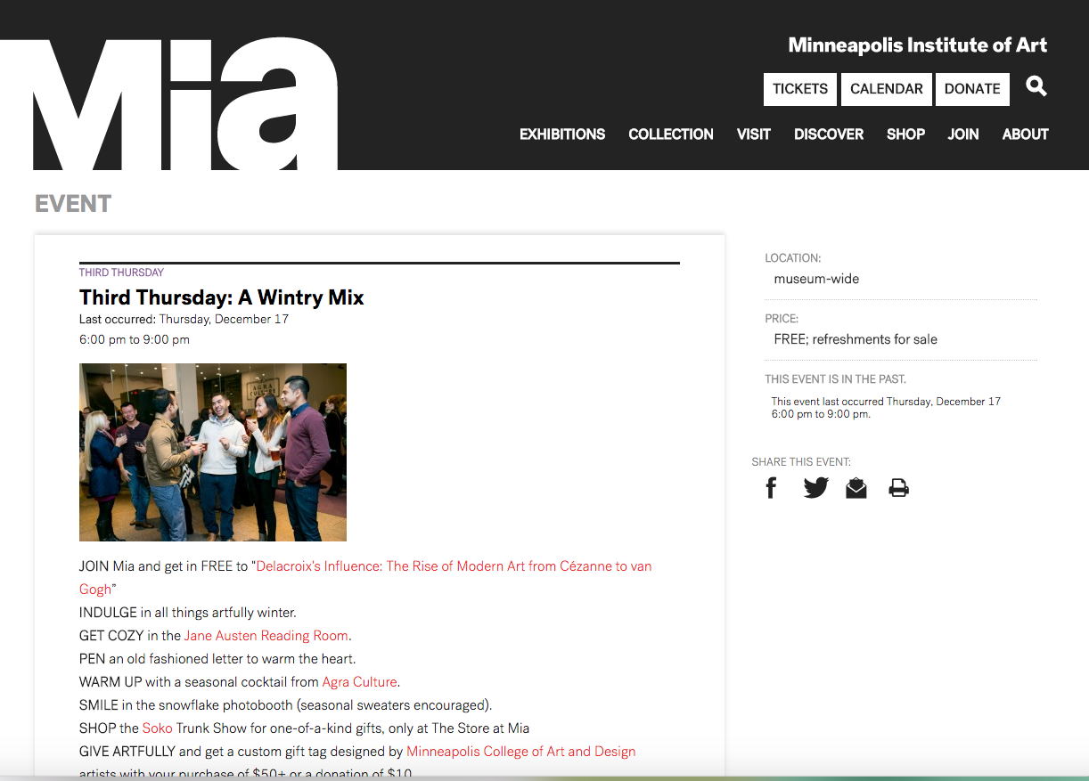 Minneapolis Institute of Art Website