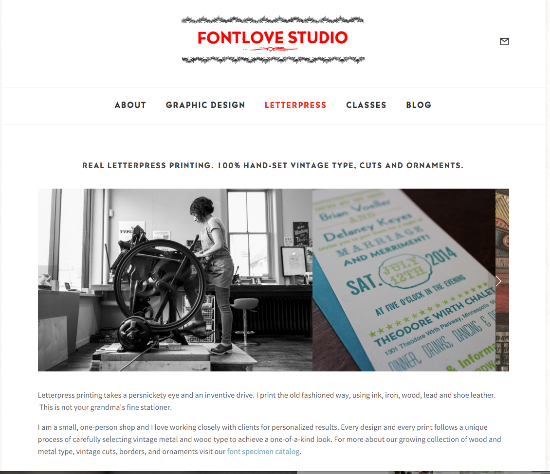 FontLove Studio Website